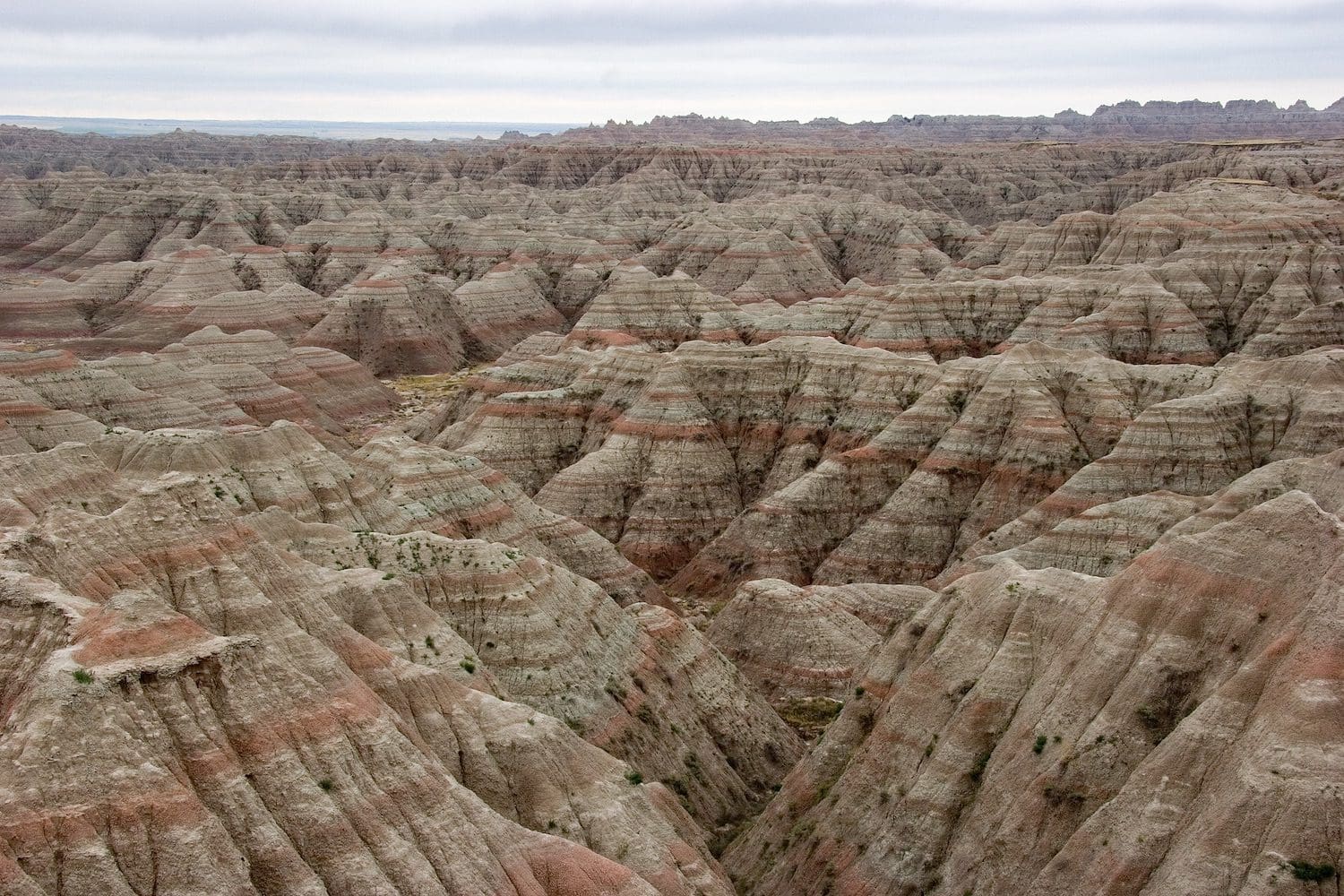 wide view of the Badlands located in Wall, South Dakota